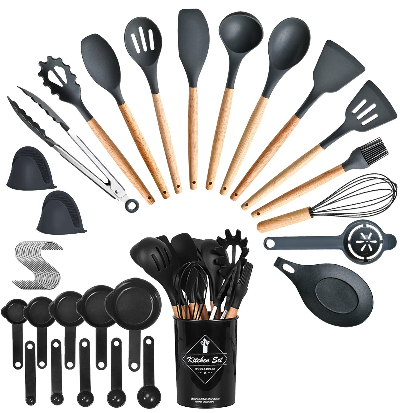 Set Of 35Pcs Kitchen Cooking Utensils