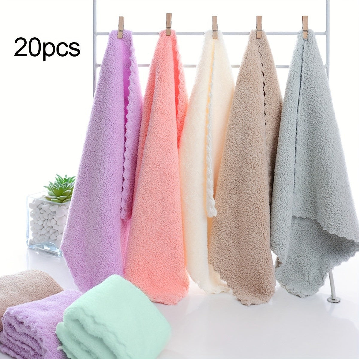 20 Solid Color Towels
