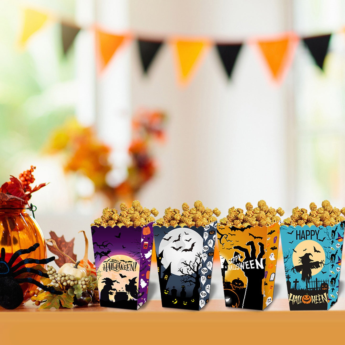 12Pcs Halloween Popcorn Box