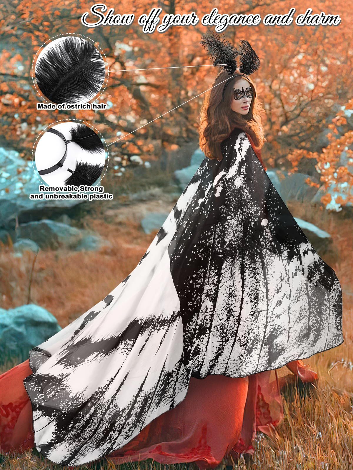 3 Pcs Moth Butterfly Wings Cape Set