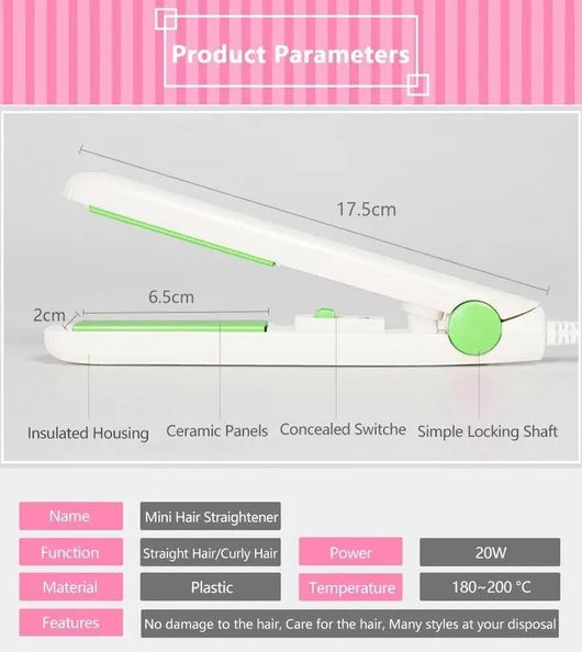 Mini Portable Hair Straightener