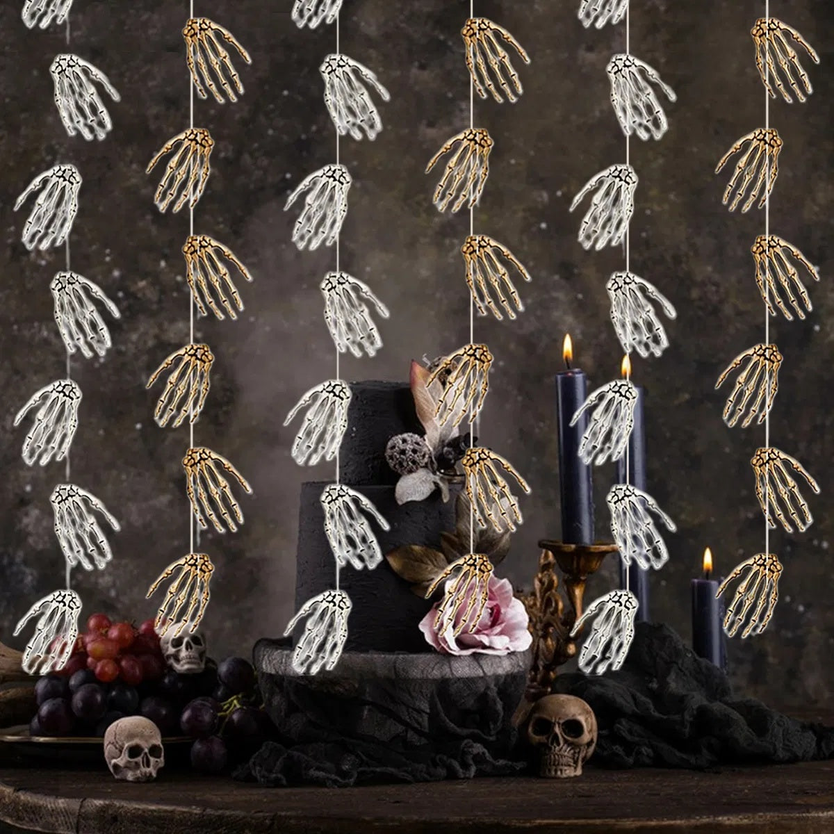 6Pcs Halloween Hand Skeleton Garland