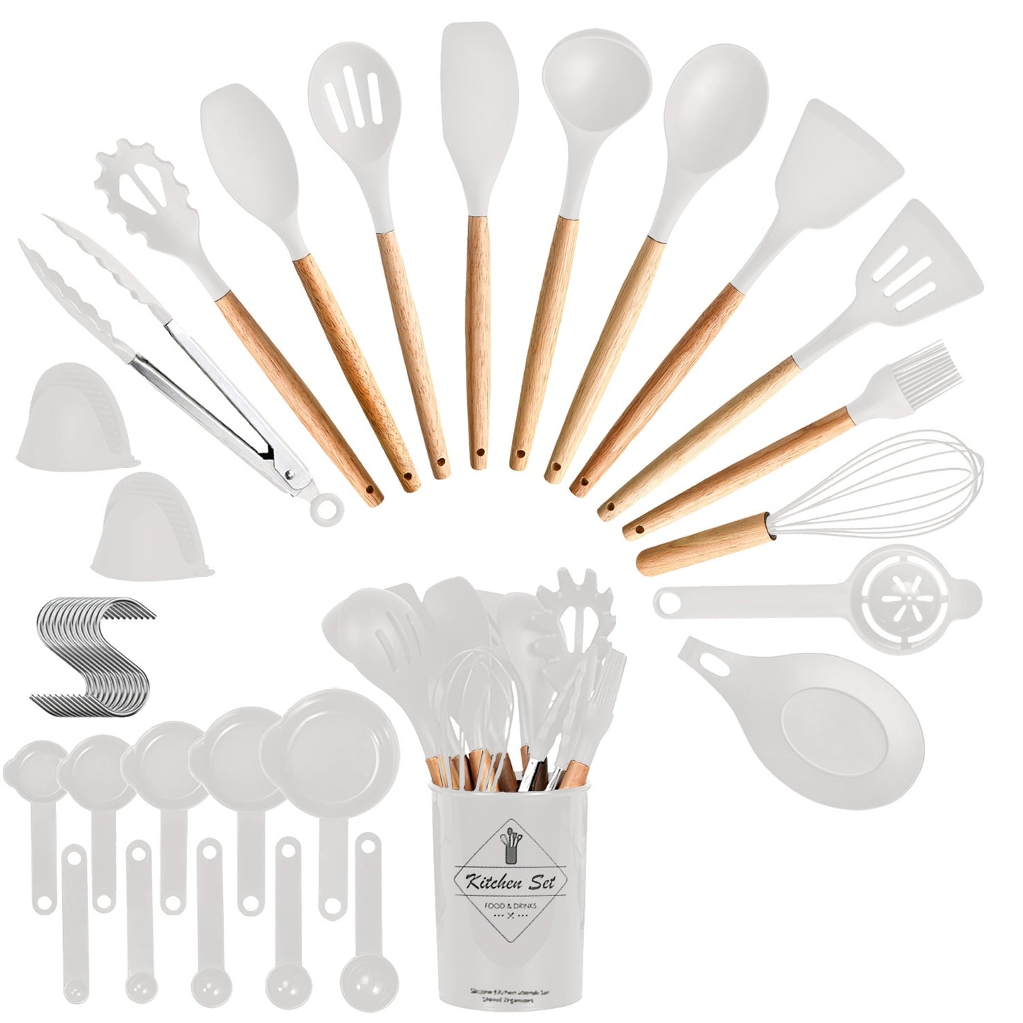 Set Of 35Pcs Kitchen Cooking Utensils