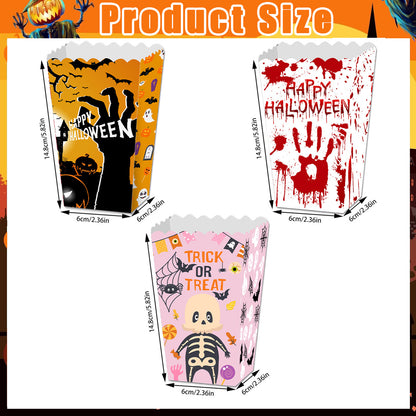12Pcs Halloween Popcorn Box