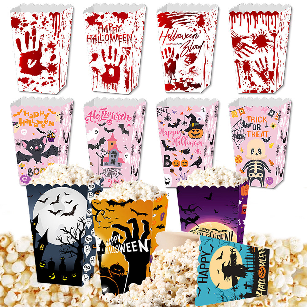 12Pcs Halloween Popcorn Box