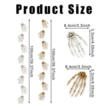 6Pcs Halloween Hand Skeleton Garland