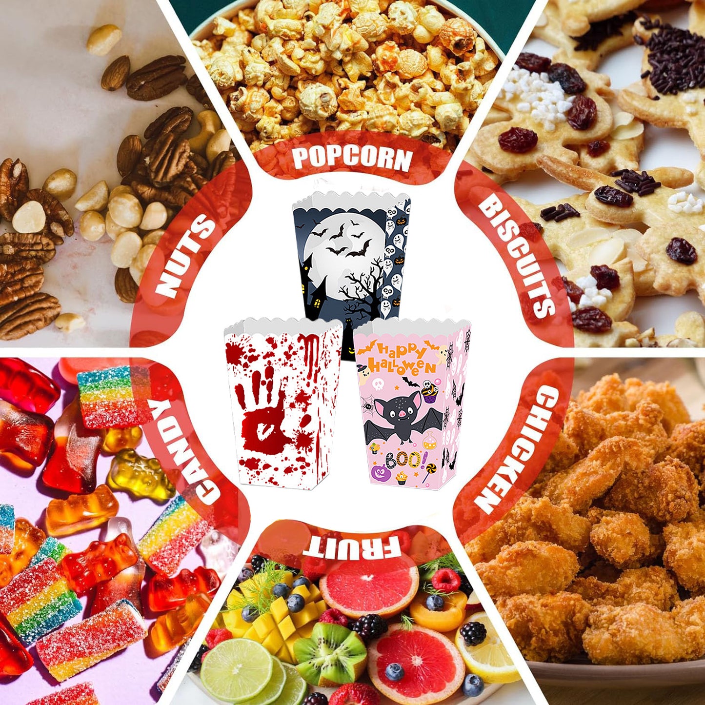 12Pcs Halloween Popcorn Box