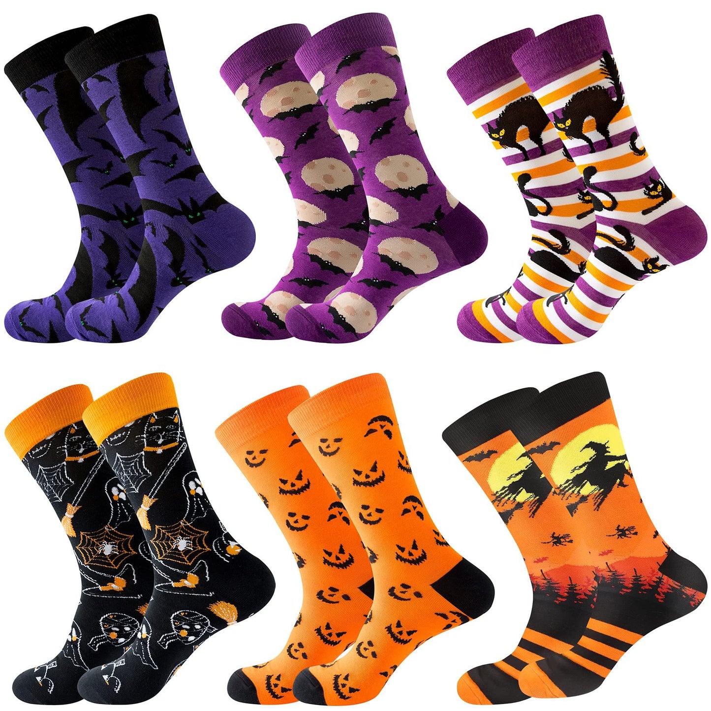 6 Pairs of Halloween Socks
