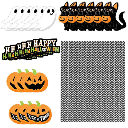 Set Of 25Pcs Halloween Party Decorative Straws