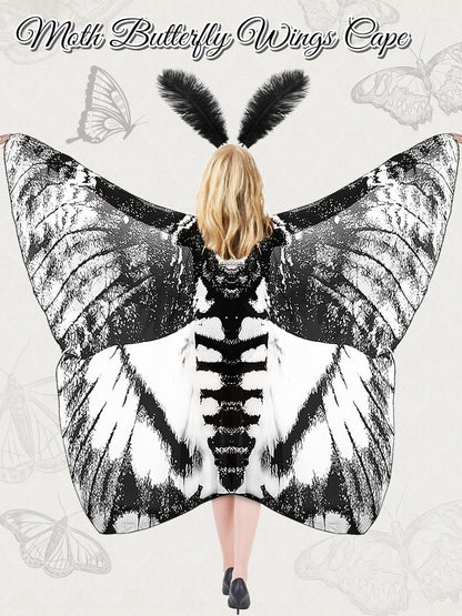 3 Pcs Moth Butterfly Wings Cape Set
