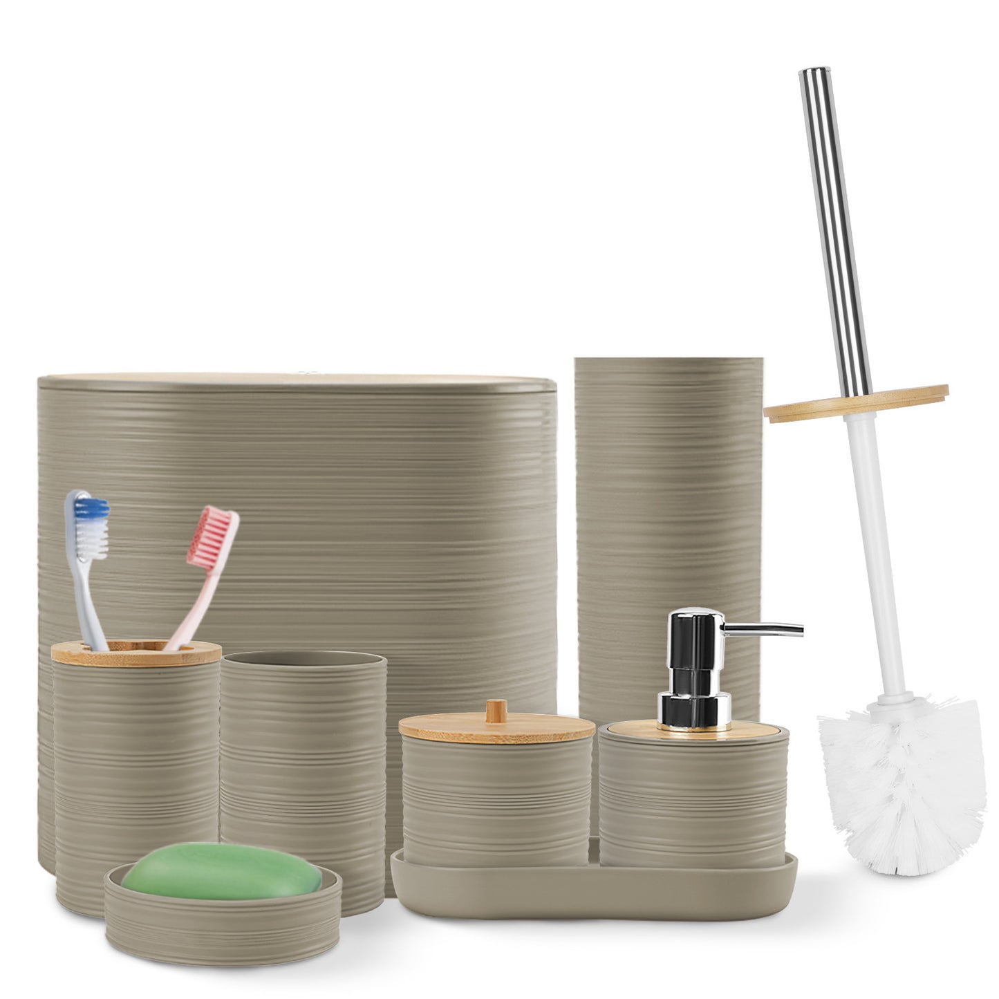 Set Of 8Pcs Bathroom Accessories